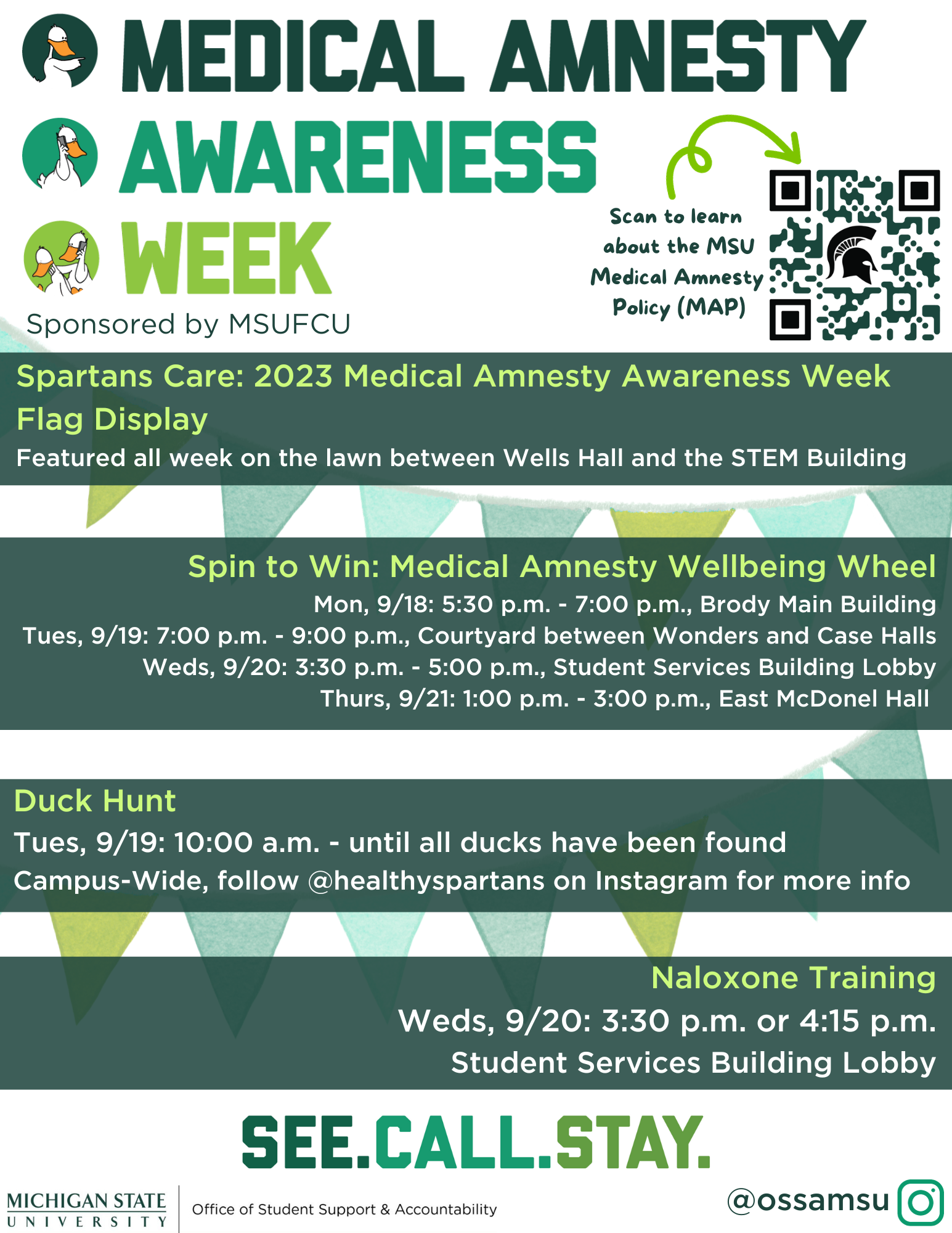 Medical Amnesty Awareness Week Events and InformationFlyer